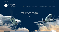 Desktop Screenshot of esbjerg-lufthavn.dk