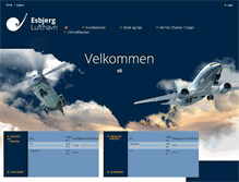 Tablet Screenshot of esbjerg-lufthavn.dk